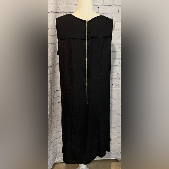 Ellos front black pleated sleeveless dress size large 18/20 - Picture 4 of 6